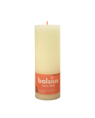 Ρουστίκ Κερί 190/68mm Bolsius -Cloudy White