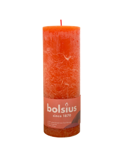 Ρουστίκ Κερί 190/68mm Bolsius -Earthy Orange