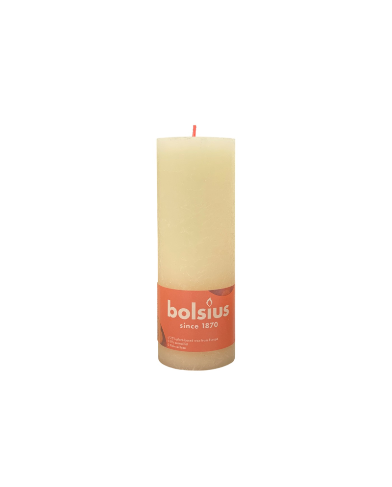 Ρουστίκ Κερί 190/68mm Bolsius -Soft Pearl