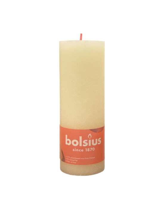 Ρουστίκ Κερί 190/68mm Bolsius -Soft Pearl