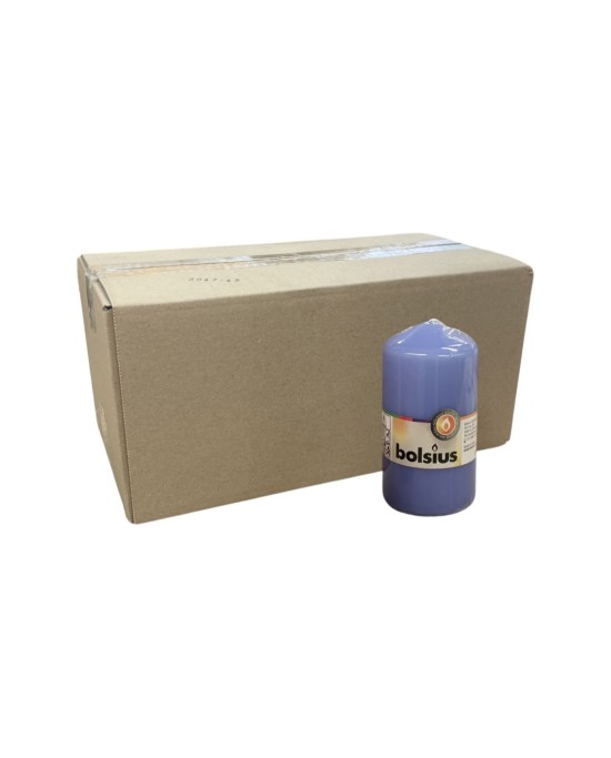 Κερί Κορμός Bolsius 130/68mm-Μπλε(Κιβώτιο-8τμχ)