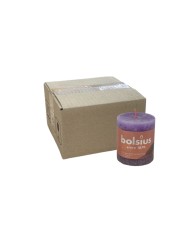 Κερί Κορμός Ρουστίκ Bolsius 80/68mm-Μωβ(Κιβώτιο-4τμχ)