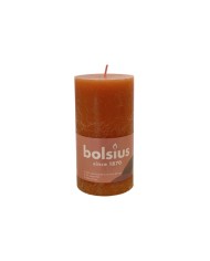 Κερί Κορμός Ρουστίκ Bolsius 130/68mm-Πορτοκαλί(Κιβώτιο-4τμχ)