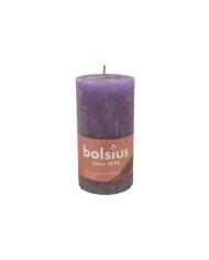 Κερί Κορμός Ρουστίκ Bolsius 130/68mm-Μωβ(Κιβώτιο-4τμχ)
