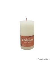Κερί Κορμός Ρουστίκ Bolsius 130/68mm-Λευκό
