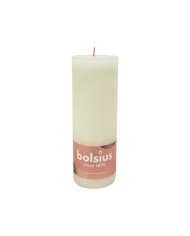 Κερί Κορμός Ρουστίκ Bolsius 190/68mm-Λευκό(Κιβώτιο-4τμχ)