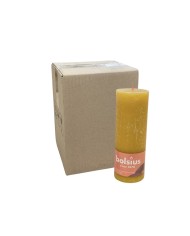 Κερί Κορμός Ρουστίκ Bolsius 190/68mm-Κίτρινο(Κιβώτιο-4τμχ)