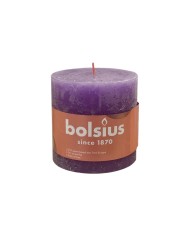 Κερί Κορμός Ρουστίκ Bolsius 100/100mm-Μωβ(Κιβώτιο-3τμχ)
