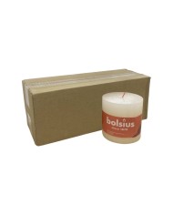 Κερί Κορμός Ρουστίκ Bolsius 100/100mm-Λευκό(Κιβώτιο-3τμχ)