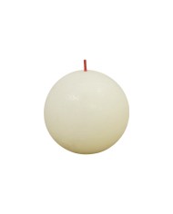 Κερί Μπάλα Ρουστίκ Bolsius 76mm-Λευκό(Κιβώτιο-6τμχ)