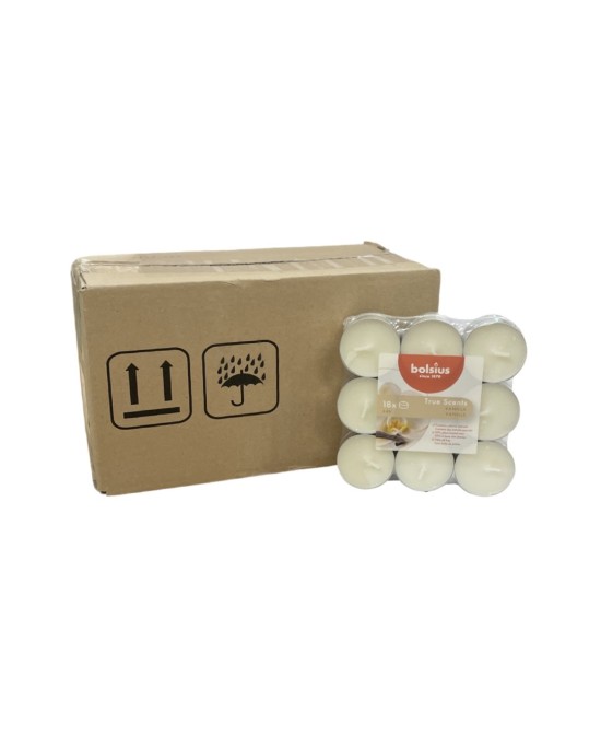 Αρωματικό Ρεσώ 4ωρών Bolsius True Scents 18άδα - Βανίλια(Κιβώτιο-8τμχ)