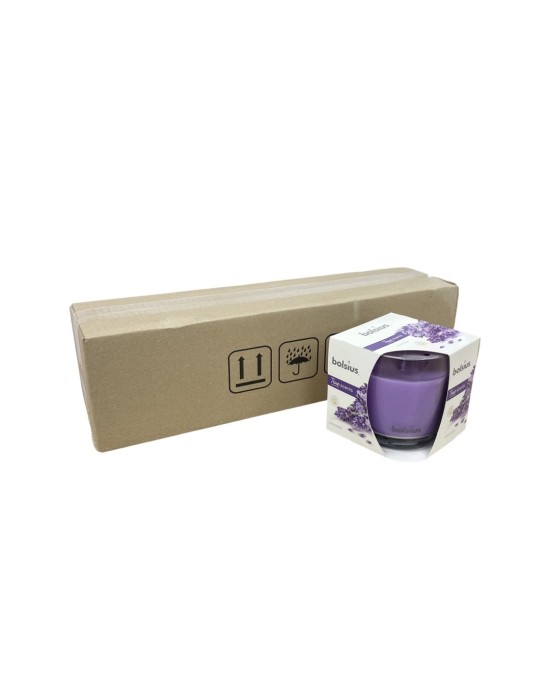 Αρωματικό Κερί Σε Ποτήρι 95/95mm Bolsius True Scents -Λεβάντα(Κιβώτιο-4τμχ)