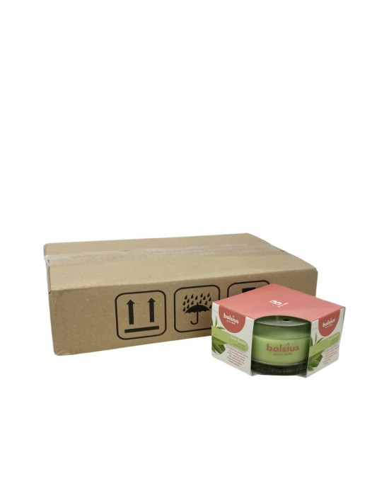 Αρωματικό Κερί Σε Ποτήρι 50/80mm Bolsius True Scents -Πράσινο Τσάι(Κιβώτιο-6τμχ)