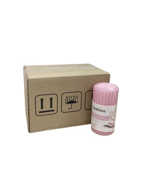 Αρωματικό Κερί Κορμός Bolsius True Scents 120/60mm-Μανώλια(Κιβώτιο-6τμχ)