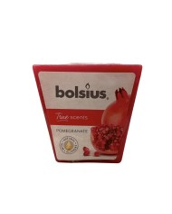 Αρωματικό Κεράκι Τετράγωνο 48/48mm Bolsius True Scents -Ρόδι (Κιβώτιο-24τμχ)