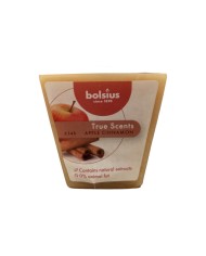 Αρωματικό Κεράκι Τετράγωνο 48/48mm Bolsius True Scents -Μήλο Κανέλα (Κιβώτιο-24τμχ)
