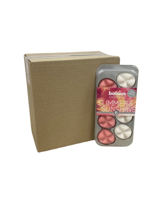 Waxmelts Aromatic Bolsius 8άδα - Summer & Sunshine (Κιβώτιο-8τμχ)