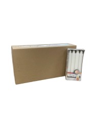 Κεριά Κηροπηγίου(Σπαρματσέτα) 180/21.3mm Bolsius 8άδα - Λευκό(Κιβώτιο-8τμχ)