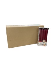Κεριά Κηροπηγίου(Σπαρματσέτα) 180/21.3mm Bolsius 8άδα - Μπορντώ(Κιβώτιο-8τμχ)
