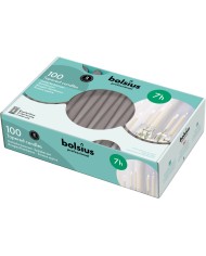 Κεριά Κωνικά Κηροπηγίου(Σπαρματσέτα) 245/24mm Bolsius 100άδα - Γκρι
