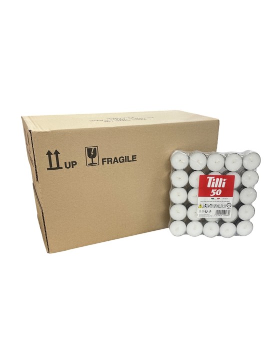 Ρεσώ 50άδα Prices Candles 4 ωρών-Λευκό (Κιβώτιο-16τμχ)