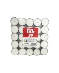 Ρεσώ 50άδα Prices Candles 4 ωρών-Λευκό (Κιβώτιο-16τμχ)