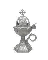 Θυμιατό Μεταλλικό "Εκκλησία" - Ασημί (Κωδικός 0105)